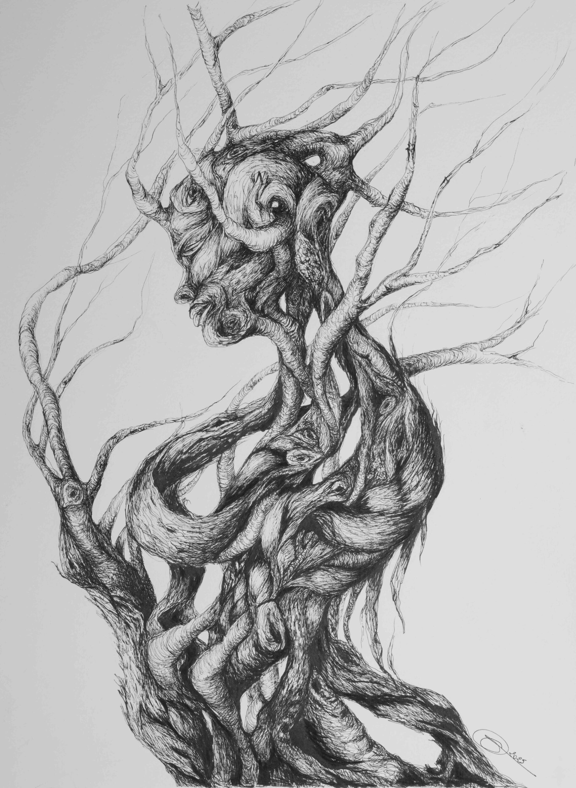 Enlacés-Encre-40x32cm Enlacés-Encre-40x32cm