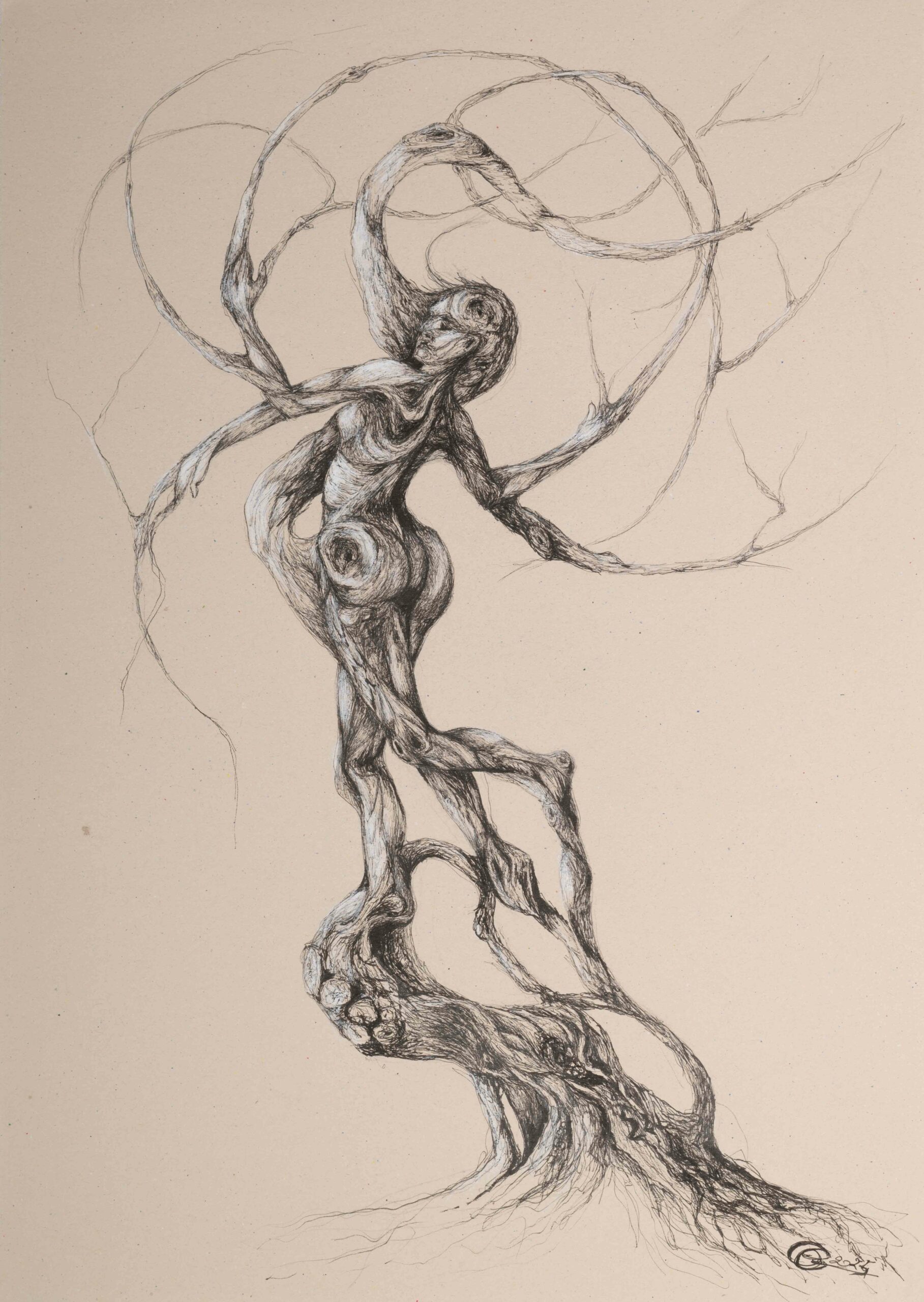 Femme dansant au gré du vent