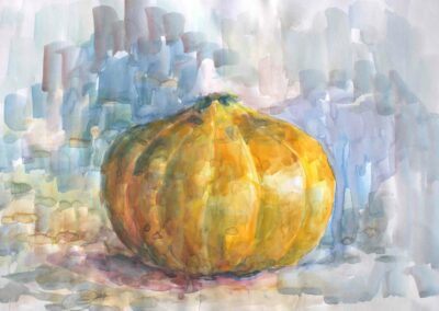 Série : »Dans mon jardin »: Étude de citrouille