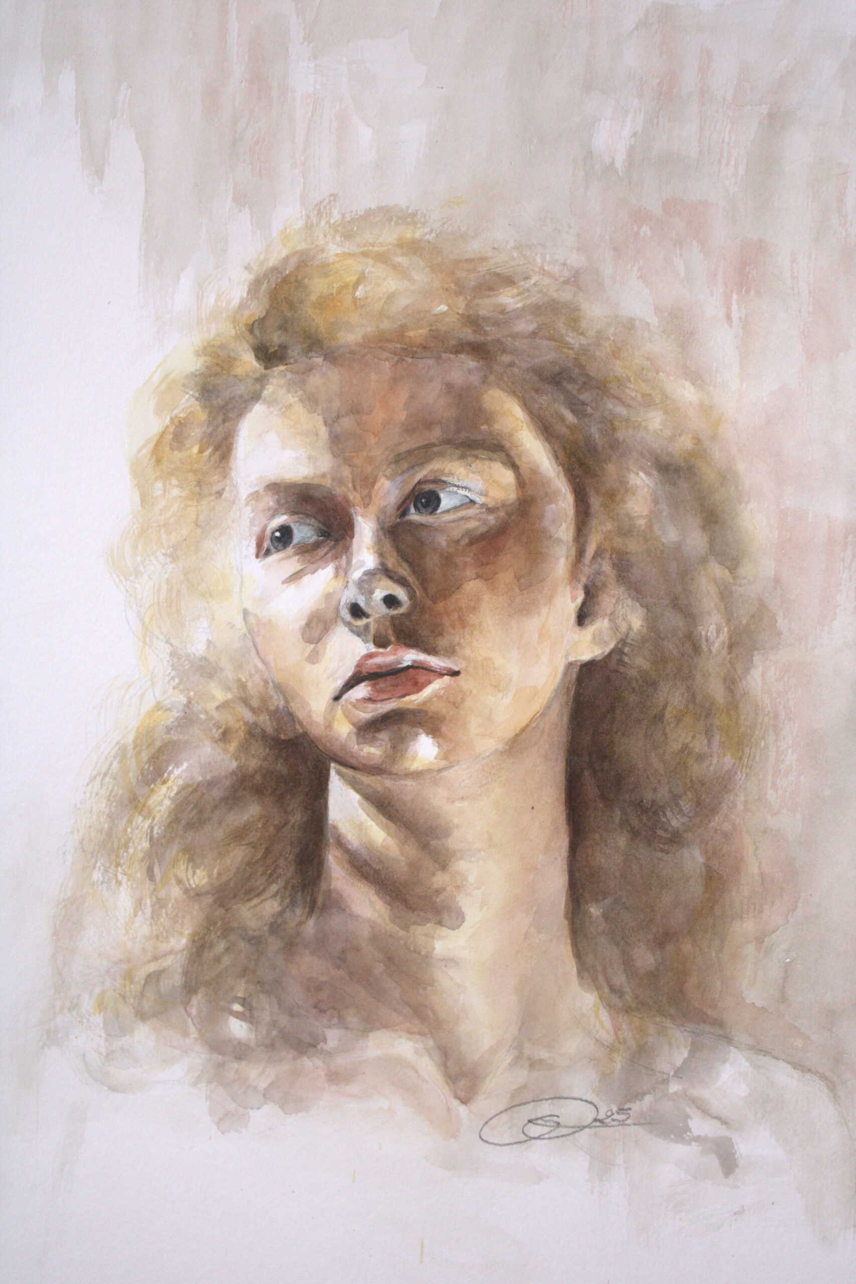 Portrait de femme au clair obscur